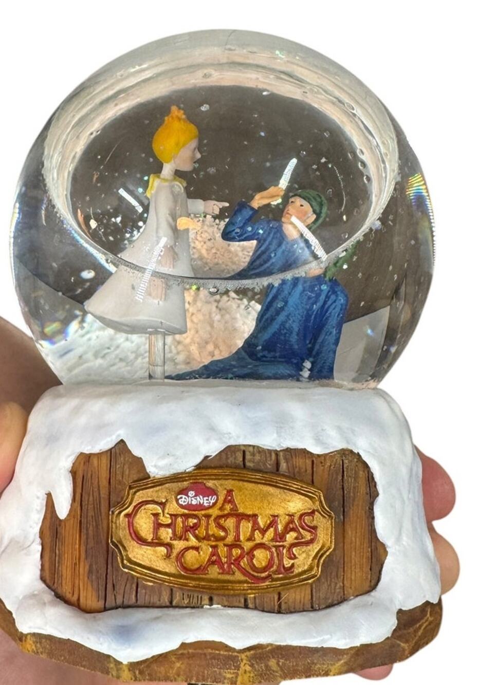 Disney A Christmas Carol Snow Globe Scrooge Christmas Holiday Decor 6”